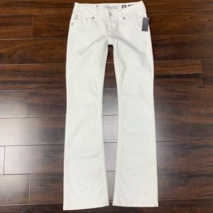 White bootcut jeans